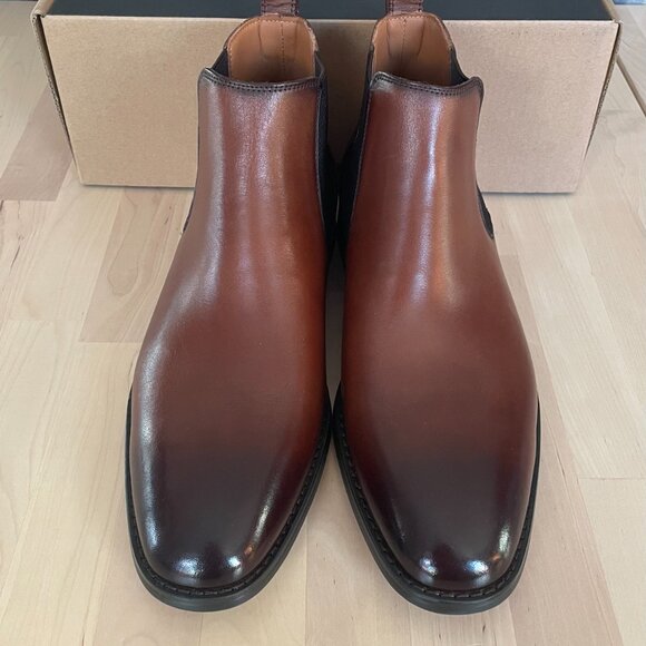 Vintage Foundry Co. Men's Brown Cognac Darwin Chelsea Boot size 10.5 NEW IN BOX - Picture 3 of 7